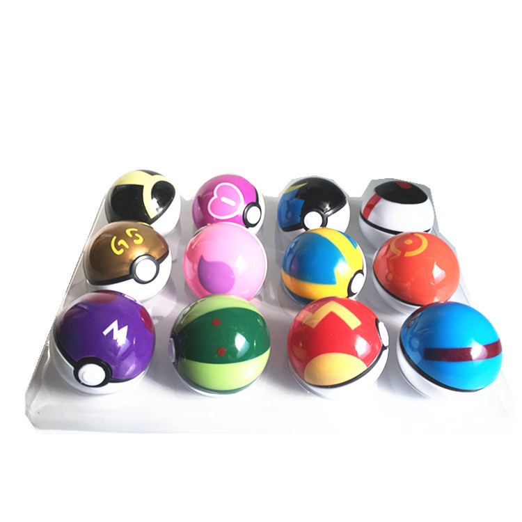 Set 12 Mô Hình Quả Bóng Pokemon Bằng Pvc Dễ Thương Cho Bé