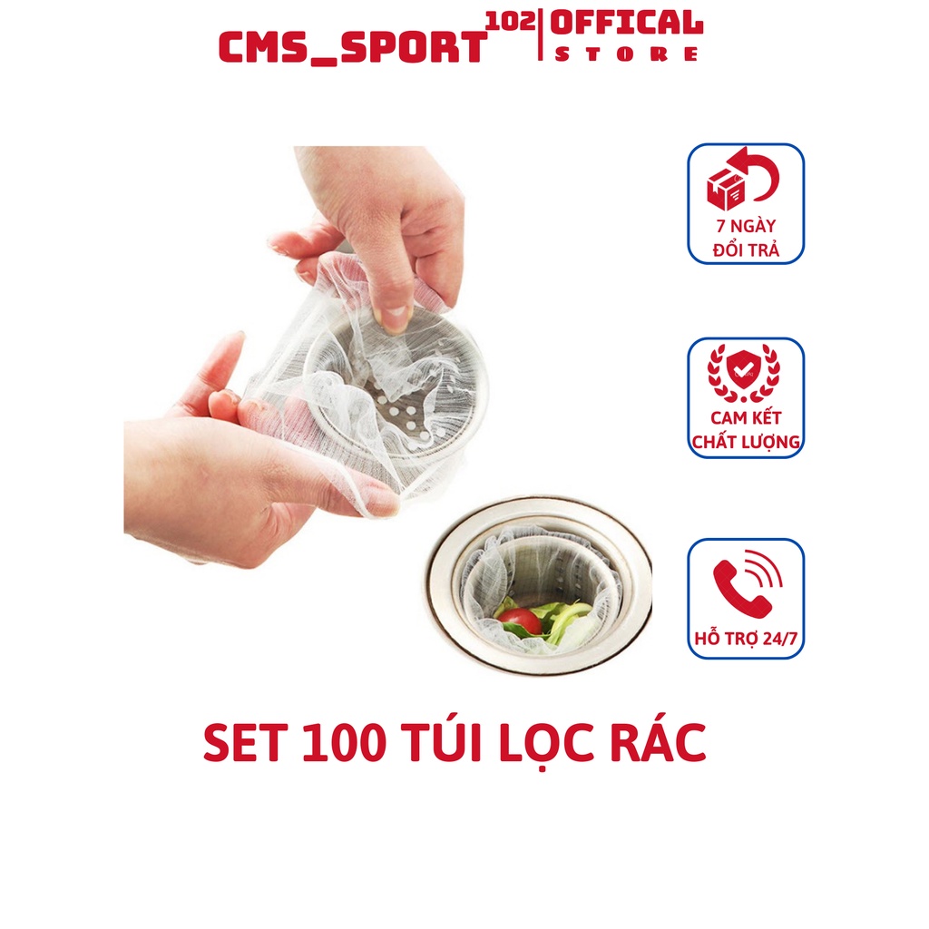 Bộ 100 túi lọc rác thông minh bồn rửa