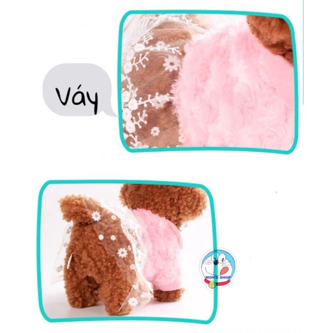 Đồ chơi dắt chó bông đi dạo, chó bông biết sủa, biết chạy, biết hát tiếng Việt