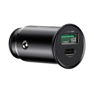 Tẩu sạc - củ sạc oto baseus circular metal pps quick charger car charger 2 cổng usb + type c 30w - hàng chính hãng