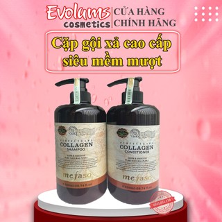 Cặp dầu gội xả Collagen Mefaso Italia phục hồi tóc hư tổn. dầu gội, dầu xả collagen tóc chắc khỏe, mềm mượt