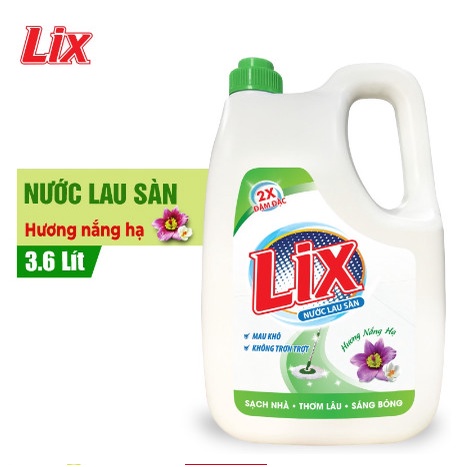 Nước Lau sàn Lix Hương lily 4kg và hương nắng hạ 3.6kg