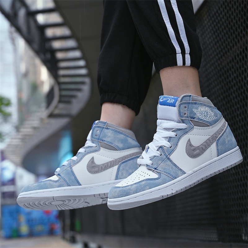 Giày sneaker JD1 high các màu JORDAN 1 cổ cao màu Đen xanh xám cam thể thao Hot trend nam nữ