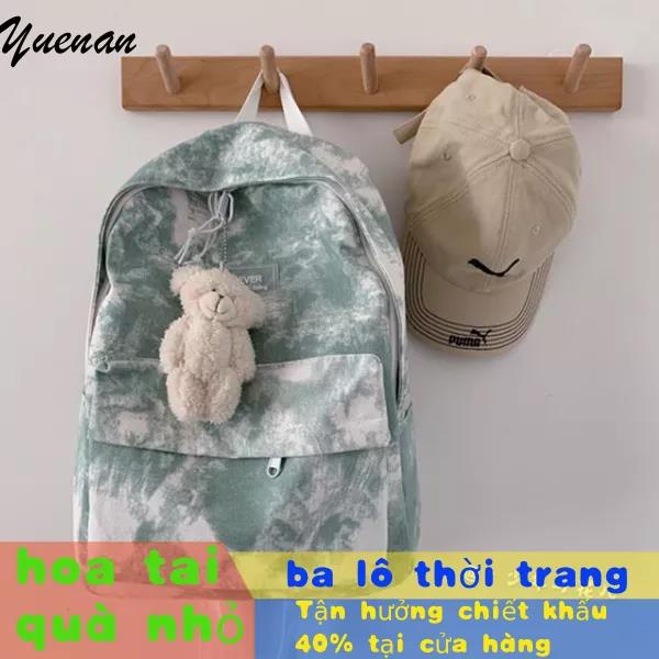 Ba Lô Đi Học Màu Loang Phong Cách Retro Cho Nam Và Nữ