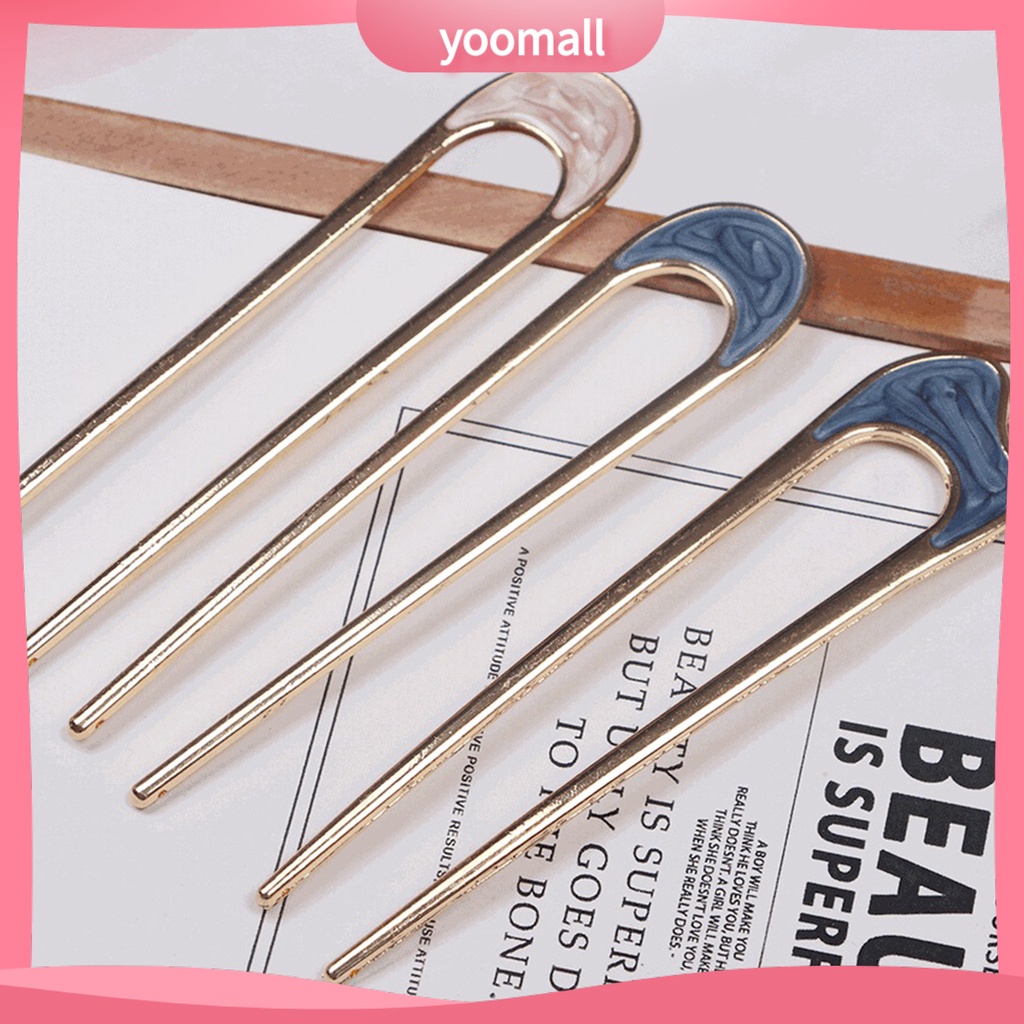 Trâm Cài Tóc Hình Chữ U Thiết Kế Đơn Giản Thời Trang Cho Nữ