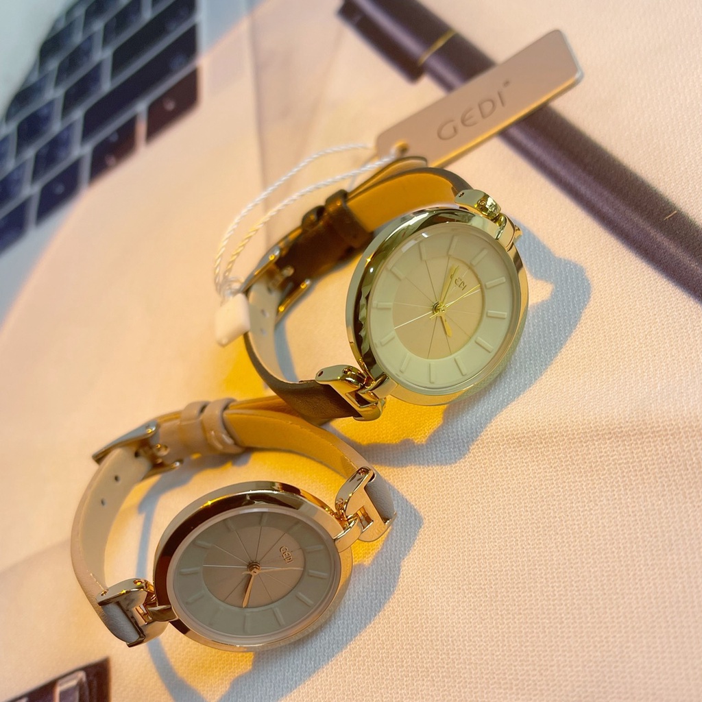 Đồng Hồ Nữ GEDi Dây Da Cao Cấp, Đồng Hồ Đeo Tay Nữ GEDI Chính Hãng