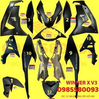 Dàn áo winner x v3 2022 màu đen nhám