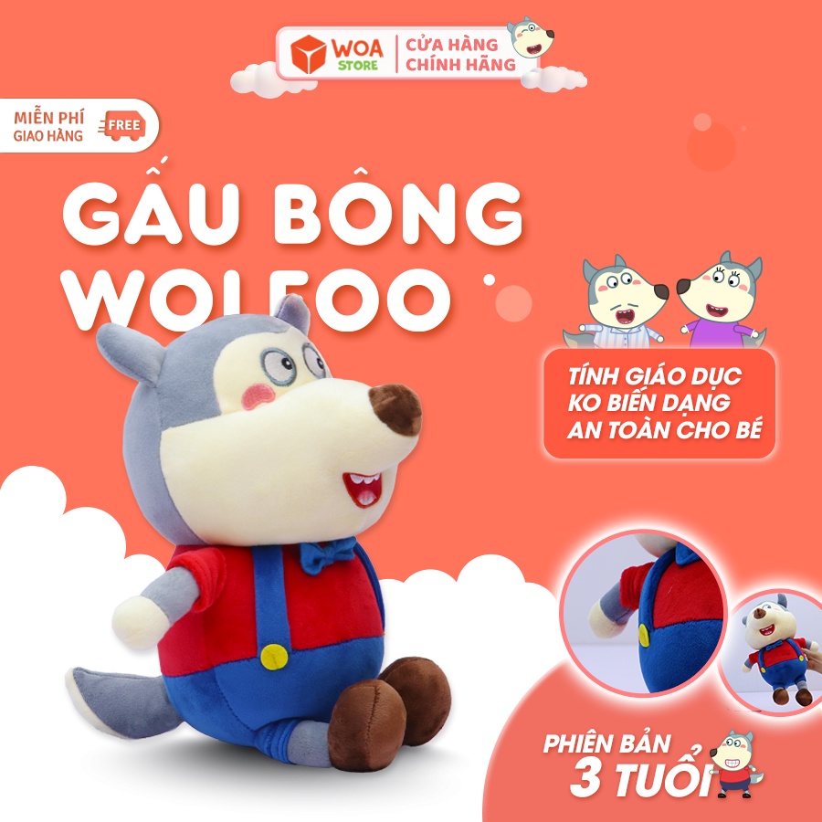Gấu Bông Wolfoo Phiên Bản 3 Tuổi Dễ Thương Mềm Mịn Cho Bé