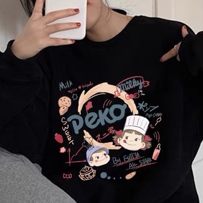 ZHELIHANGFEI Áo Sweater Cổ Tròn Dáng Rộng Phong Cách Retro Mỹ Dễ Phối Đồ