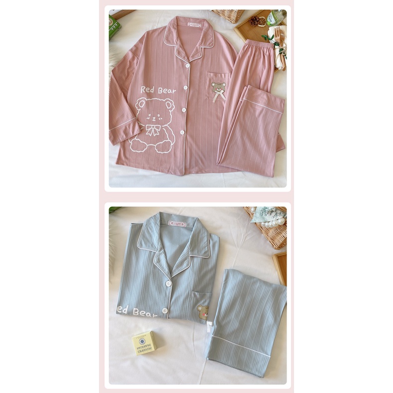 Đồ Ngủ Nữ PIJAMA Mặc Nhà SAQ322 Dài Tay Mặc Thu Đông