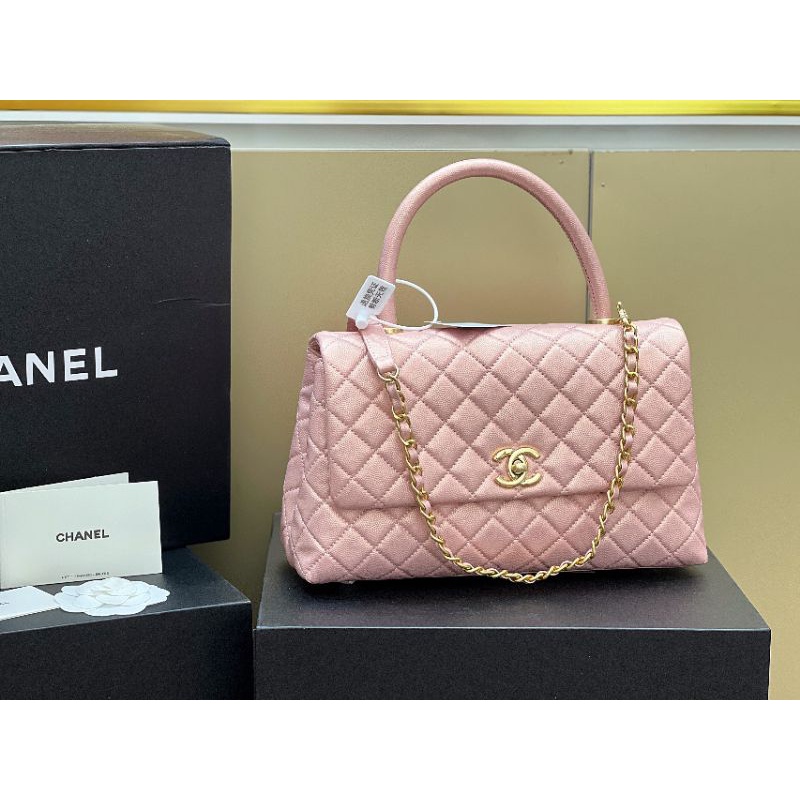 Túi xách nữ C.N Co.co da hạt sz28cm quai cầm vồng cao chắc chắn cực sang