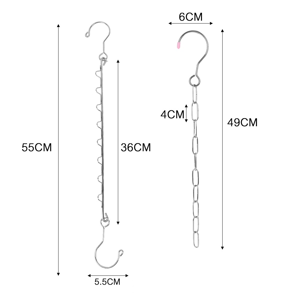 Móc Treo Quần Áo 8 / 10 Lỗ Bằng Thép Không Gỉ Đa Năng Tiết Kiệm Không Gian