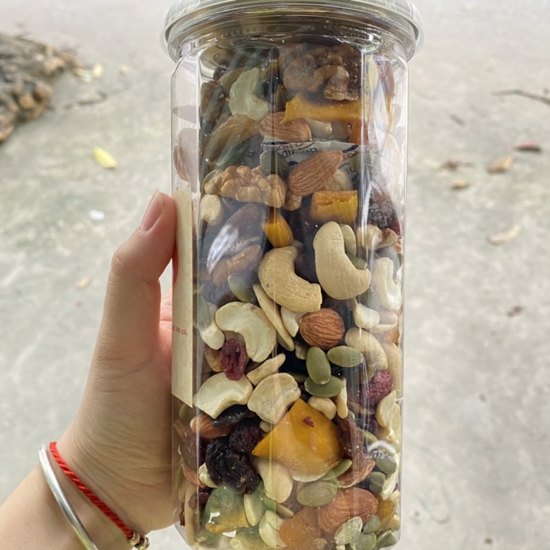Granola - Ngũ Cốc Dinh Dưỡng 7 Loại Hạt (không yến mạch) lọ 500g - Ăn Kiêng - Không Đường - Không Phẩm Màu Nhân Tạo