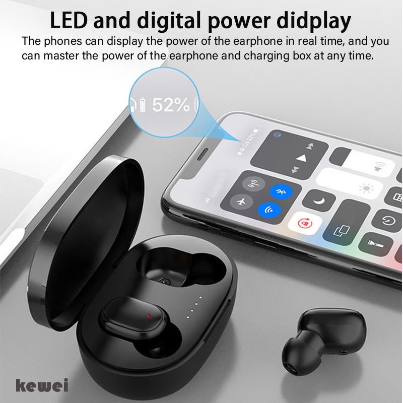Tai nghe không dây 5.0 A6S 9D Chống Nước Có Mic Cho Xiaomi iPhone Android