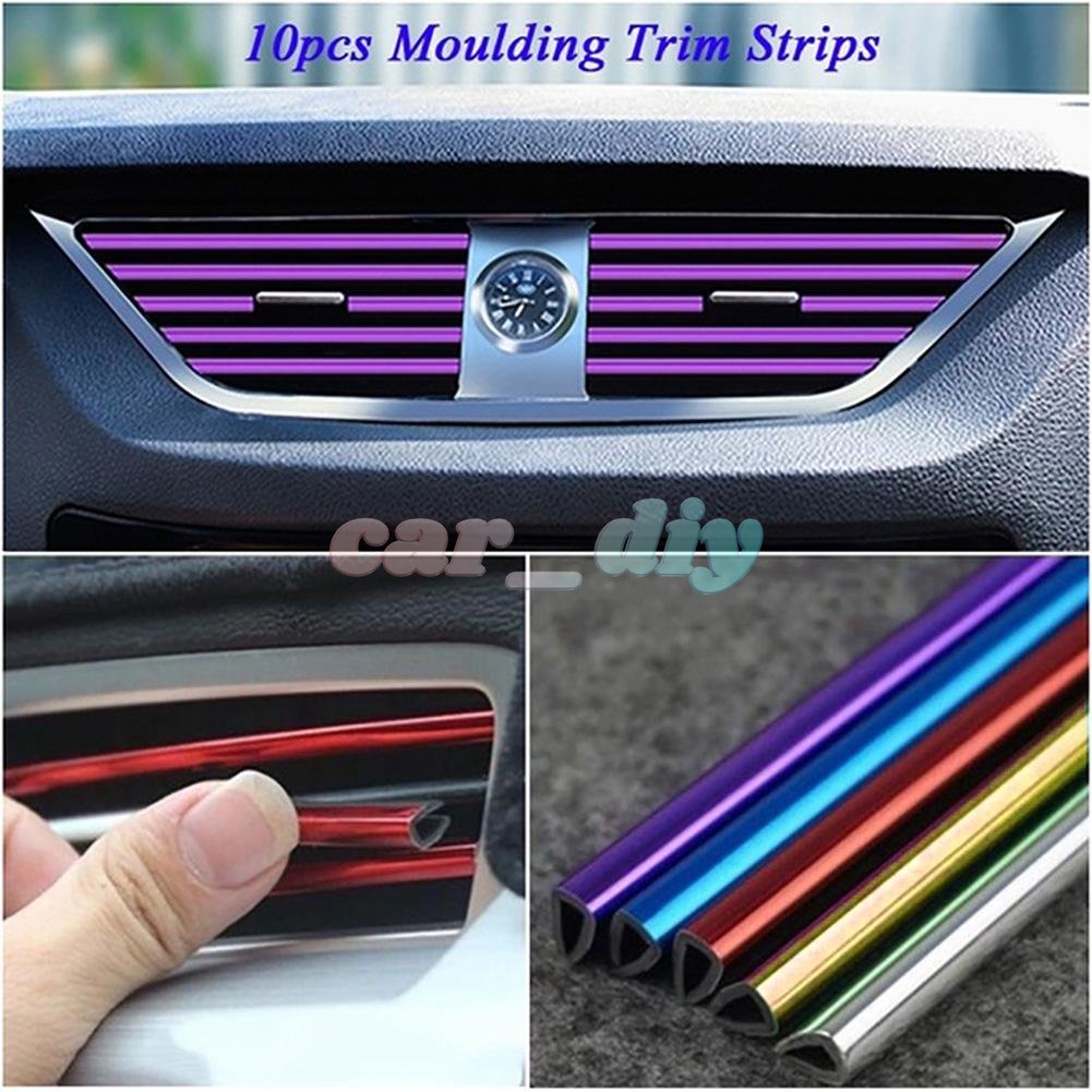 Set 10 Dải 20cm Hình Chữ U Dùng Để Trang Trí Máy Điều Hòa Xe Ô Tô