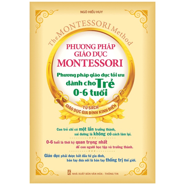 Sách - Phương Pháp Giáo Dục Montessori - Phương Pháp Giáo Dục Tối Ưu Dành Cho Trẻ 0-6 Tuổi
