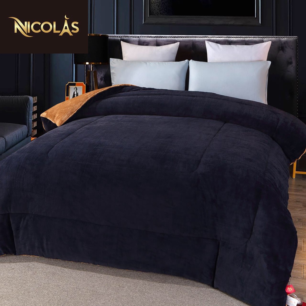 Chăn Lông Cừu Pháp NICOLAS CRYSTAL đẳng cấp sang trọng 5Kg cực ấm