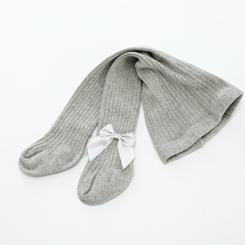 2010 Quần tất len mùa đông liền bàn chân hàng quảng châu đính nơ điệu cho bé gái 3-24 tháng