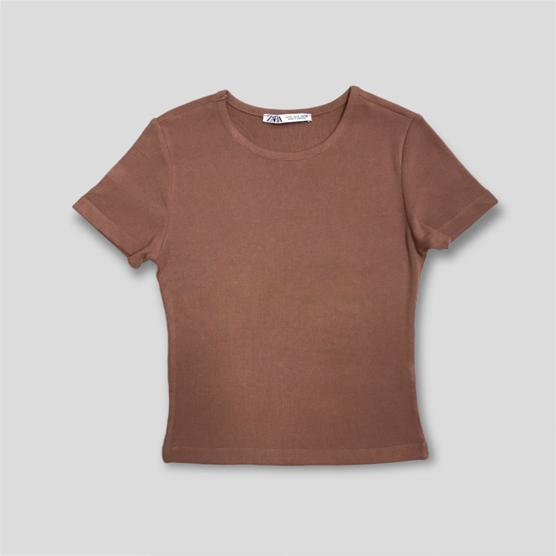 Áo Thun Gân Lụa Body Tay Ngắn - Ribbed Short Sleeve T-shirt • Storenyy