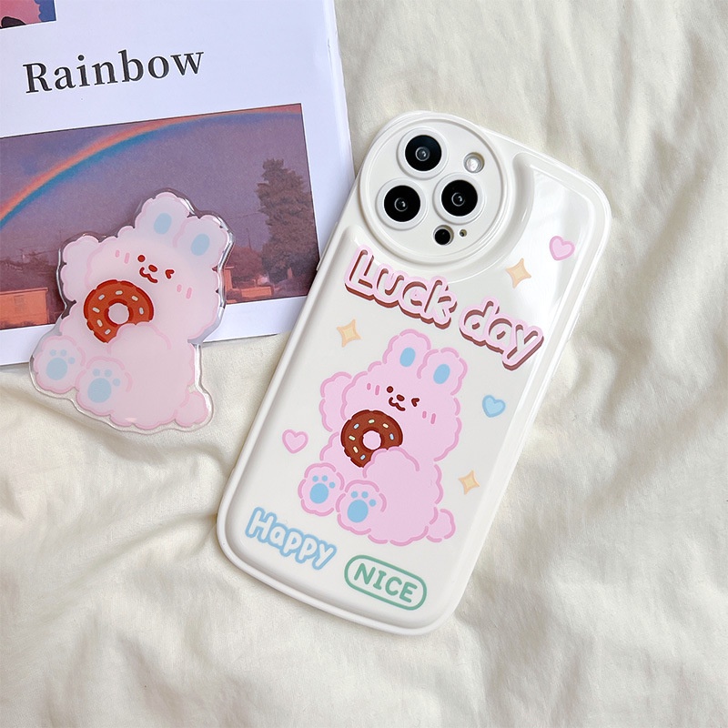 Ốp Điện Thoại Hình Thỏ Donut Có Đệm Khí Cho iphone 6 / 6plus / 6splus / 7 / 7plus / 8 / 8plus / xs / 11 / 12 / 13 / pro / max / plus / promax