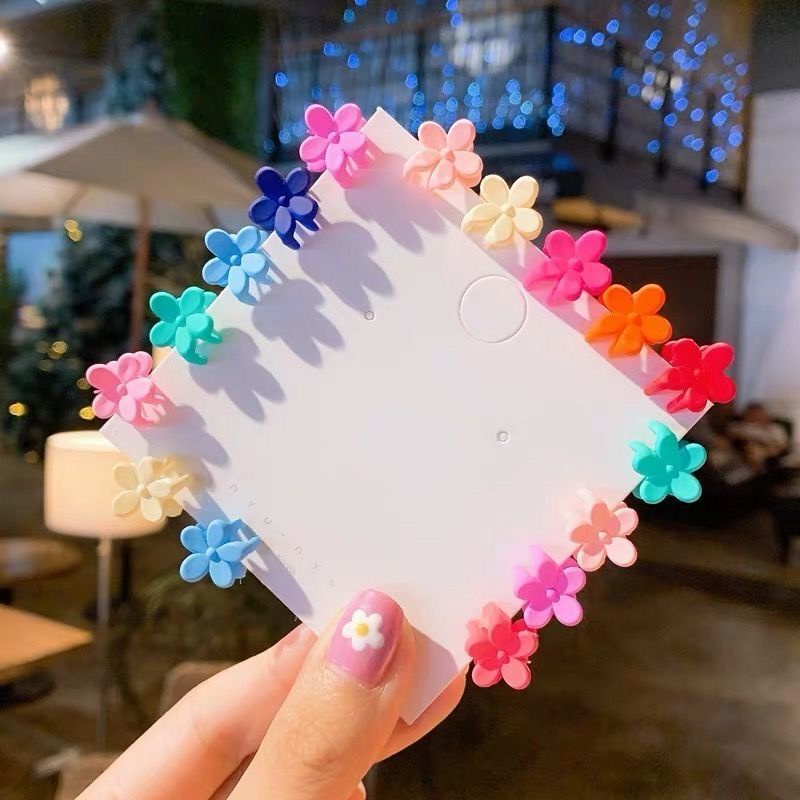 Hộp 50 Kẹp tóc MINI HÌNH HOA phong cách Hàn Quốc dễ thương đáng yêu cho bé