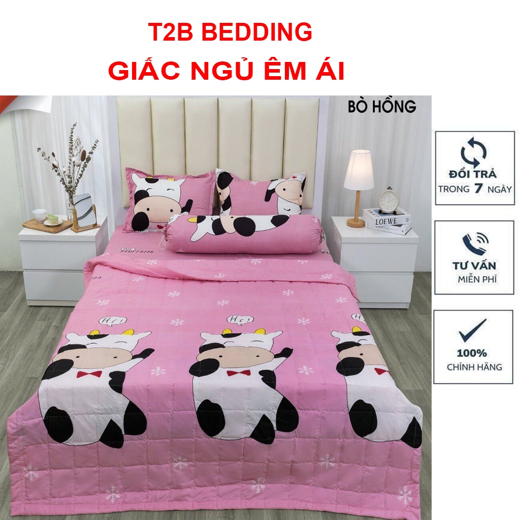 Bộ ga gối cotton poly 1m6 x 2m