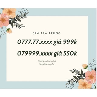sim mobifone ngũ quý 0777.77 đồng giá 880k