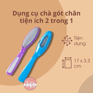 Dụng cụ chà gót chân tiện ích 2 trong 1 mặt kim loại