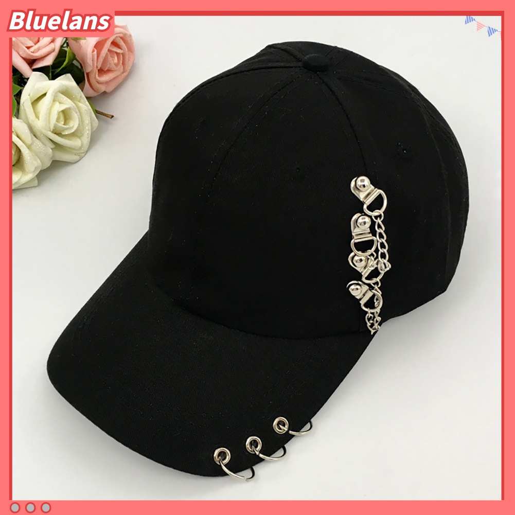 Mũ Lưỡi Trai Đính Khoen Kim Loại Phong Cách Hip Hop Thời Trang 48h