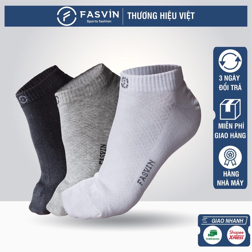 Tất Nam cổ ngắn Fasvin mềm mịn co giãn tốt TN21901.SG