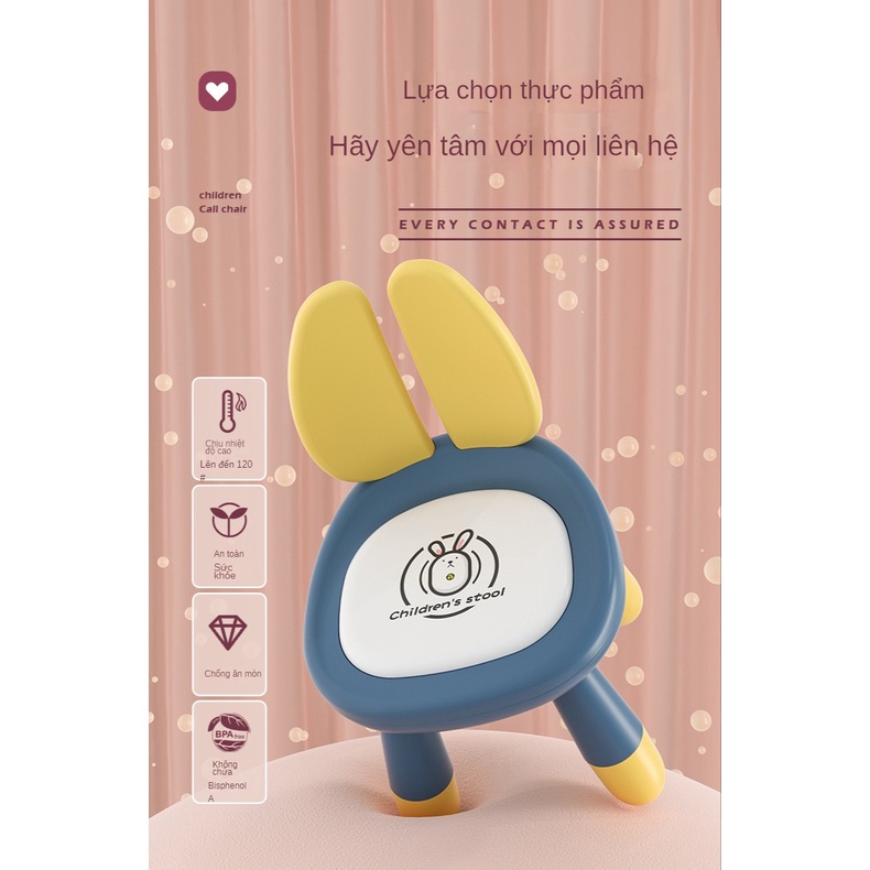 Ghế nhựa trẻ em ghế nhựa nhà trẻ phim hoạt hình băng ghế nhỏ tựa lưng ghế