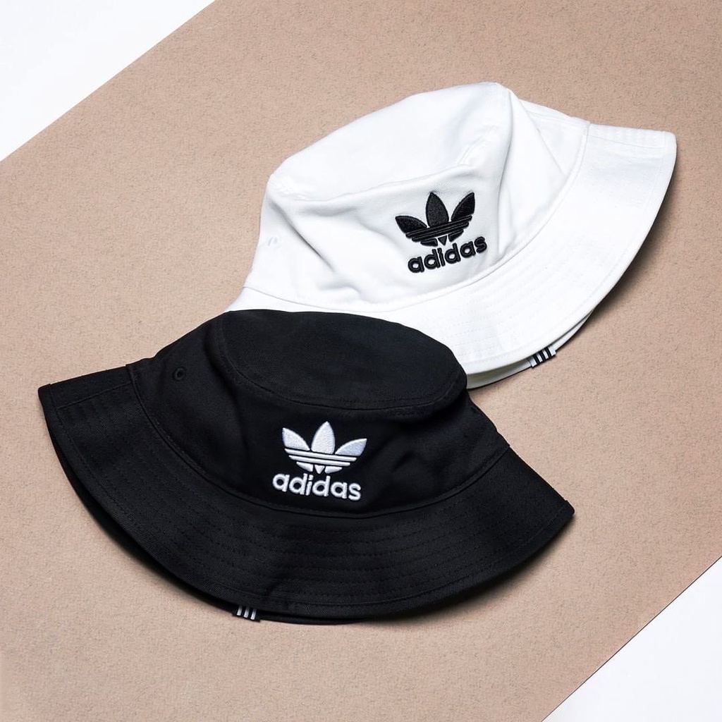 Mũ / Nón Bucket / Nón Adidas Originals ADICOLOR BUCKET HAT - BK7350 White | HÀNG XUẤT DƯ XỊN