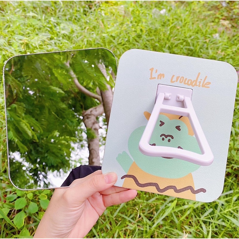 Gương để bàn mini hoạ tiết hoạt hình dễ thương để bàn học, bàn làm việc, bỏ túi đi du lịch