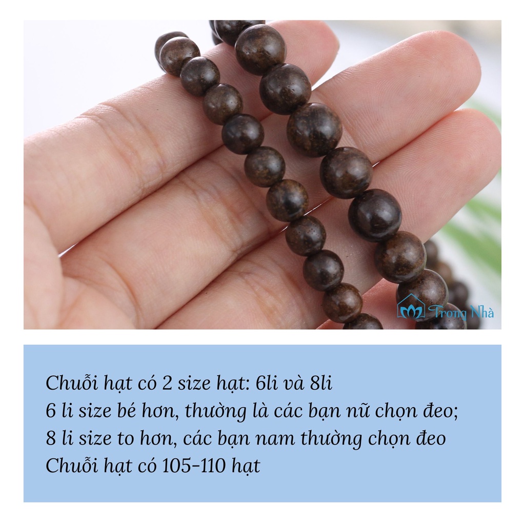 Chuỗi vòng tần bì, chuỗi vòng phong thủy 6li 8li - Bình An, May Mắn - Trong Nhà