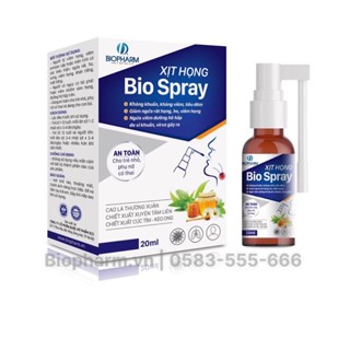 Xịt họng  BIO SPRAY - Giảm viêm amidan, viêm họng, giảm ho, khản tiếng, mất tiếng