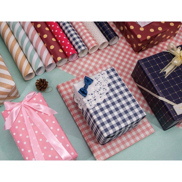 Giấy bóng gói hoa caro 1 mặt 56x56