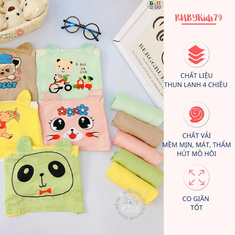 Đồ dài tay cho bé gái chất vải thun lạnh 4 chiều mát mịn - rubykids79