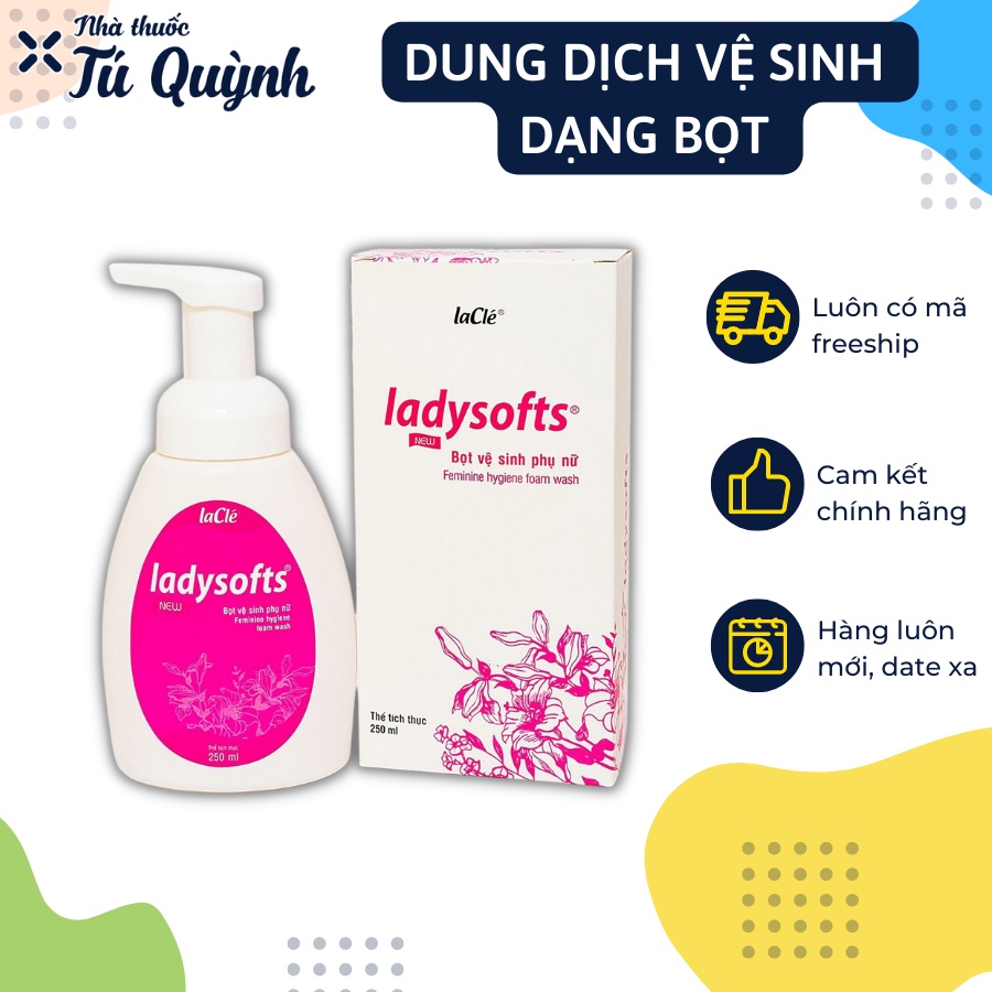 »» Dung Dịch Vệ Sinh Phụ Nữ Dạng Bọt Ladysoft LaCle - Hồng 250ml