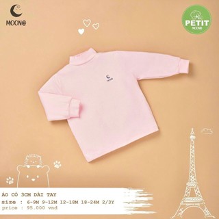 Áo cổ 3 phân Moon chất vải petit cho bé