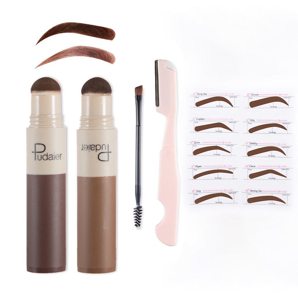 Bộ sản phẩm kẻ mày Pudaier chỉ trong một bước kháng nước hoàn hảo có khuôn/con dấu 55g