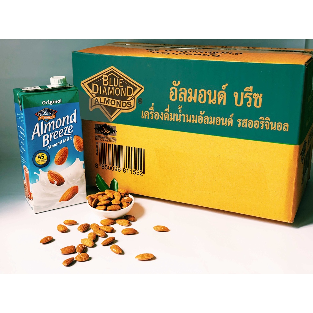 Thùng sữa hạt hạnh nhân ALMOND BREEZE NGUYÊN CHẤT 946ml (12 H)