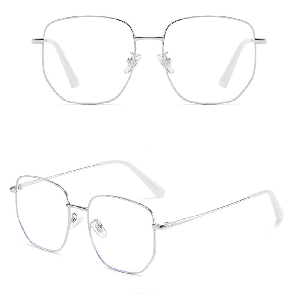 Mắt Kính Cận Thị Quang Học 50-400 Bằng Polygonal Vành Kim Loại Mỏng Đa Năng Thời Trang Cho Nam Và Nữ