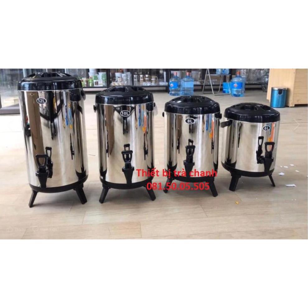 Bình ủ trà 3 lớp giữ nhiệt với 2 vỏ inox và 1 lớp xốp bảo ôn giữ nhiệt lâu, dung tích 6L giao hàng T275H