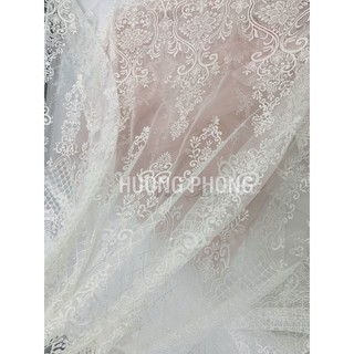 Vải kim tuyến may đồ cưới, áo dài, đầm dạ hội 597