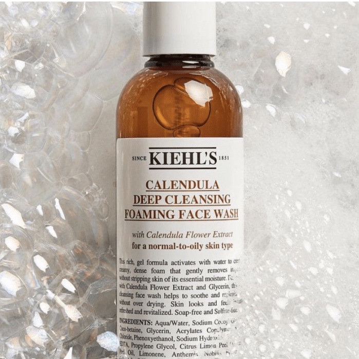 Kiehl's Calendula Deep Cleansing Foaming Face Wash – Gel Rửa Mặt Chiết Xuất Hoa Cúc 500ml