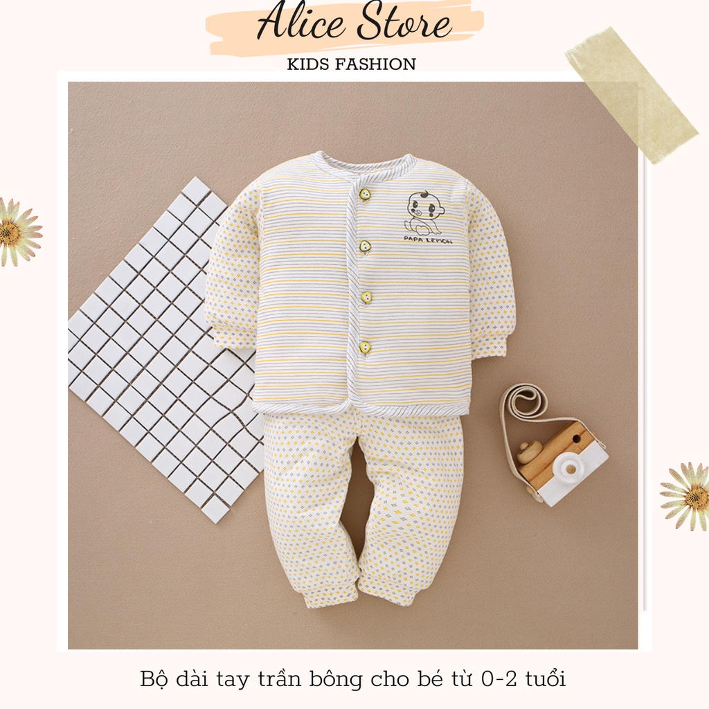 Quần áo trẻ em mùa đông 💖FREESHIP💖 bộ dài tay trần bông cho bé