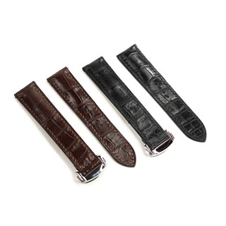Dây đồng hồ da cá sấu handmade vân bụng cao cấp với khoá gập dấu dây, có chốt thông minh tháo lắp dễ dàng