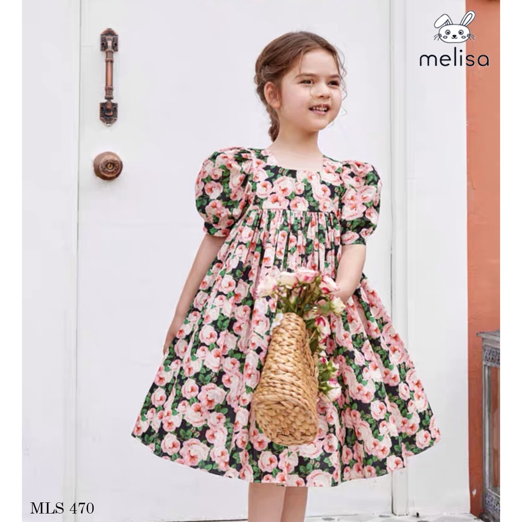Đầm hoa vải thô Melisa mẫu hot năm 2022