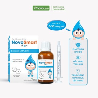 DHA cho bé Novocare Novosmart DHA nhỏ giọt, không tanh, hỗ trợ phát triển trí não