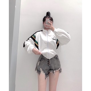 Áo khoác gió nữ unisex chất dù 2 lớp form rộng cá tính